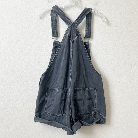 Free People We The Free Ziggy Denim Jean Bib Shortalls Black Gray Wash XS - Picture 11 of 16